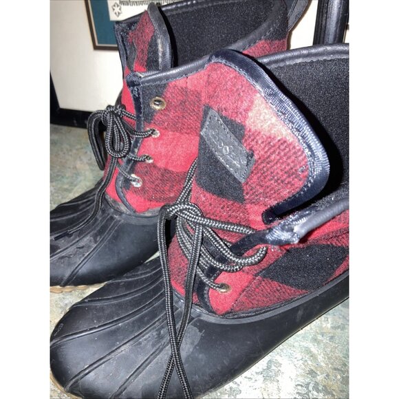 Chooka Duck Boots Buffalo Plaid Mud Outdoors Fall Size 10 - Picture 9 of 10